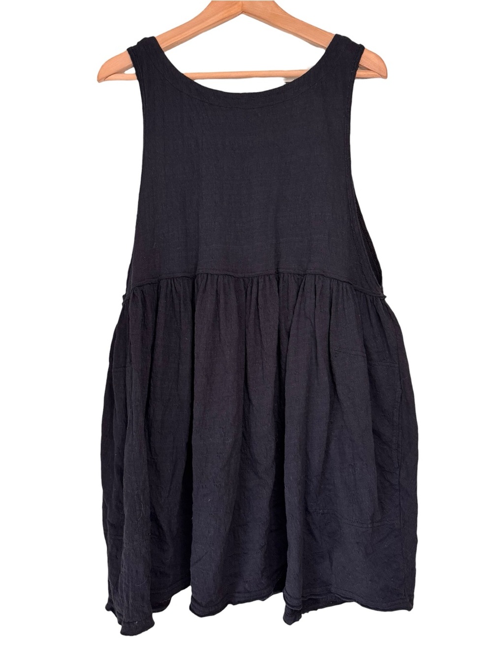 Free People Beach Medium I’m Still Obsessed Black Sleeveless Mini Dress Pockets